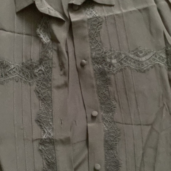 Sezane black lace silk shirt - Picture 2 of 11